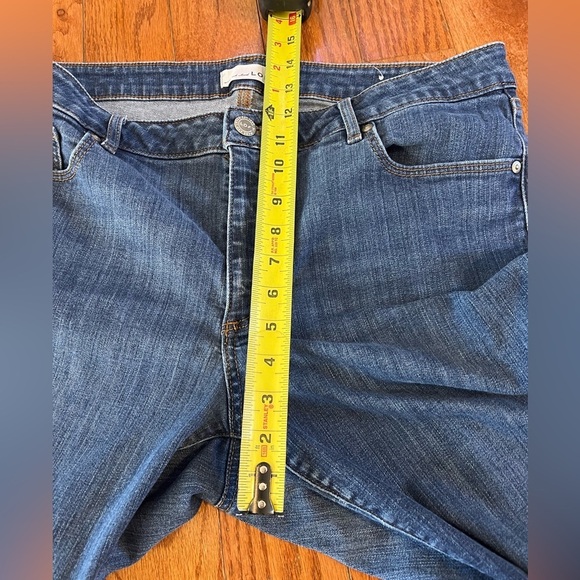 Made & Loved Loft Curvy Skinny Slim Blue Jeans Raw Hem Women’s 14 waist 32 - Picture 6 of 10